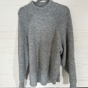 Stradivarius | Size Medium | Grey Mock Neck Knit Sweater